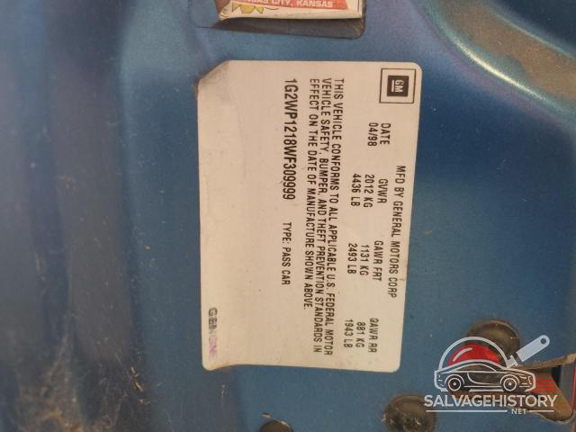 1G2WP1218WF309999 1998 PONTIAC GRANDPRIX photo no. 12