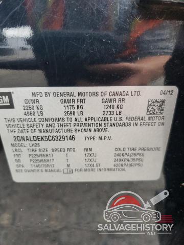 2GNALDEK5C6329146 2012 CHEVROLET EQUINOX photo no. 14