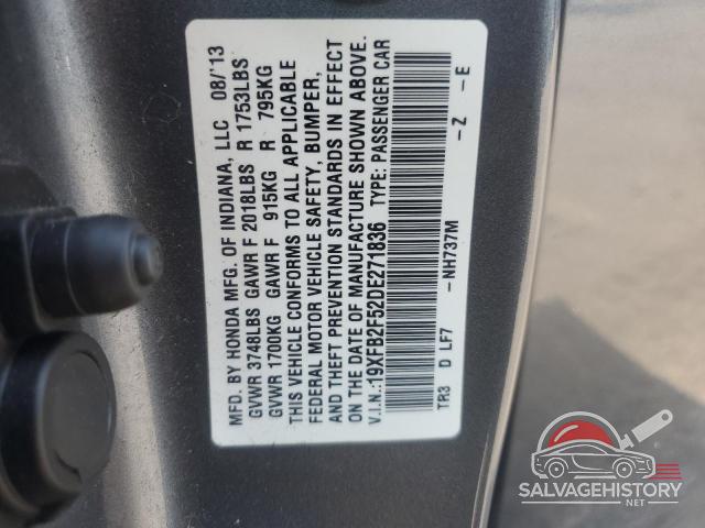 19XFB2F52DE271836 2013 HONDA CIVIC photo no. 12