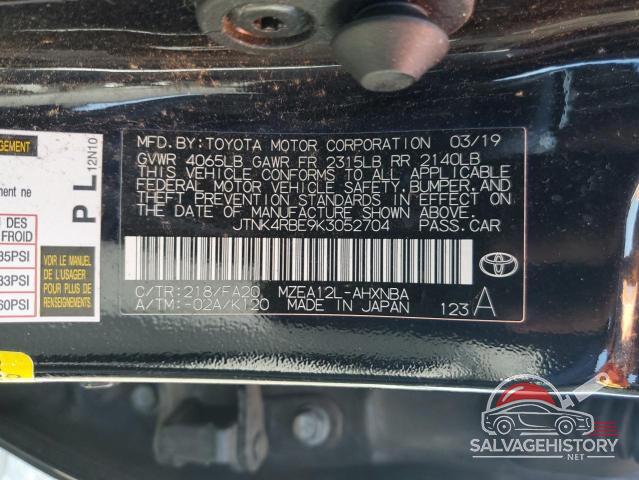 JTNK4RBE9K3052704 2019 TOYOTA COROLLA photo no. 12