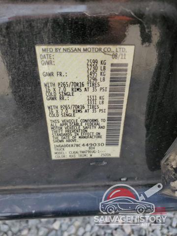 1N6AD0ER7BC449030 2011 NISSAN FRONTIER photo no. 12