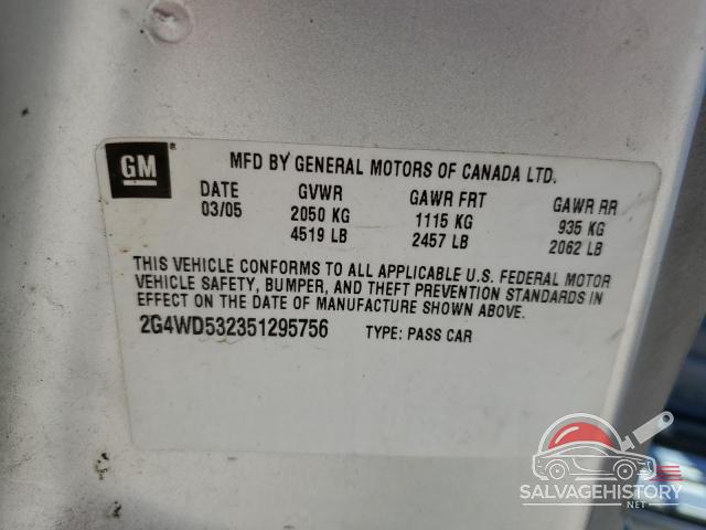 2G4WD532351295756 2005 BUICK LACROSSE photo no. 13