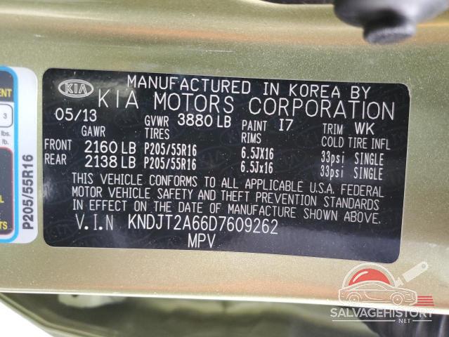 KNDJT2A66D7609262 2013 KIA SOUL photo no. 12