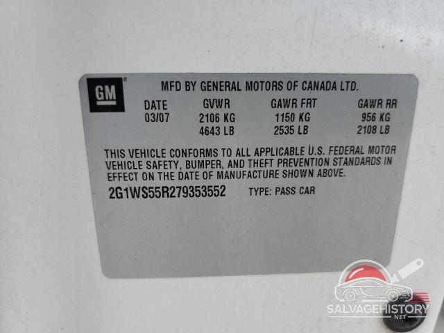 2G1WS55R279353552 2007 CHEVROLET IMPALA photo no. 12