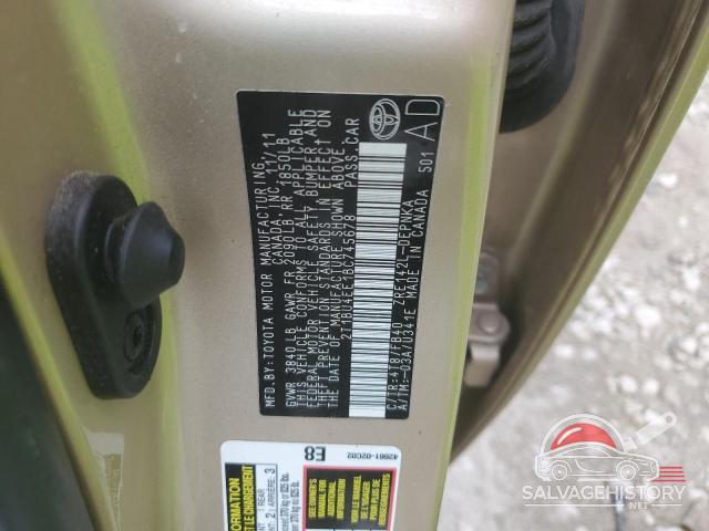 2T1BU4EE1BC745678 2011 TOYOTA COROLLA photo no. 12