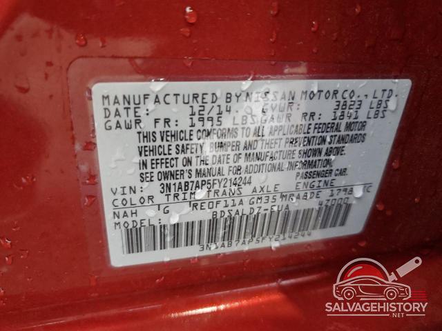 3N1AB7AP5FY214244 2015 NISSAN SENTRA photo no. 12