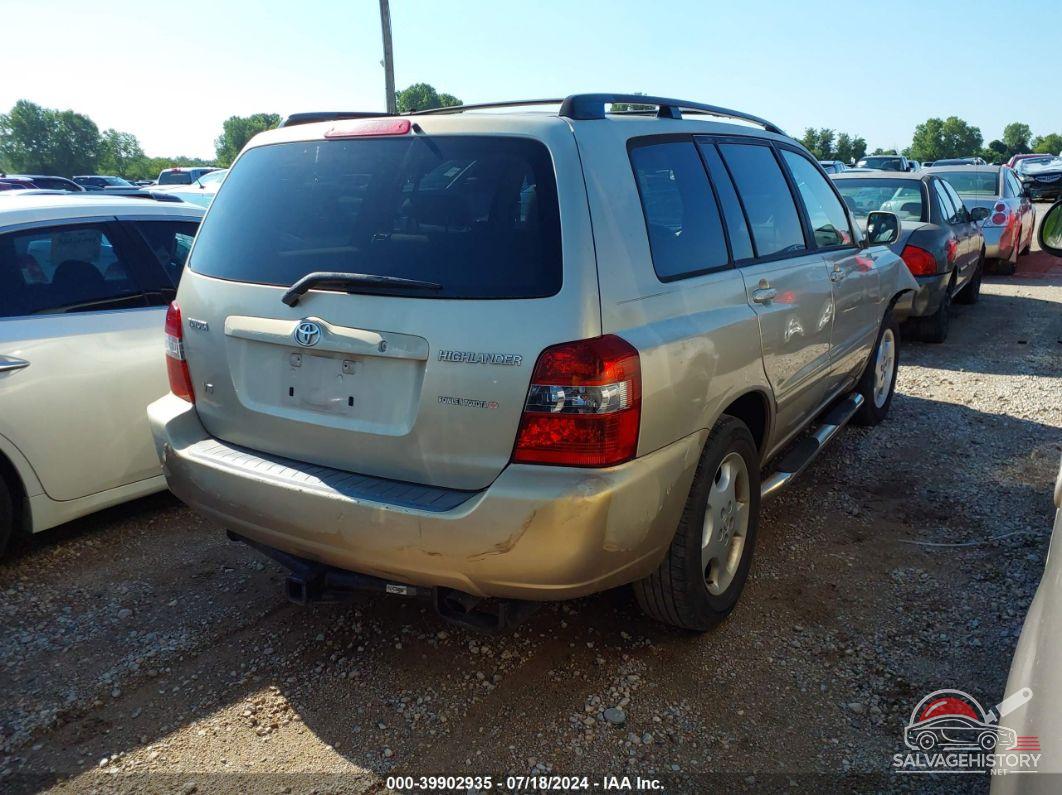 JTEGP21A050074986 2005 TOYOTA HIGHLANDER photo no. 4