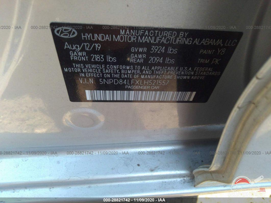 5NPD84LFXLH521557 2020 HYUNDAI ELANTRA photo no. 9