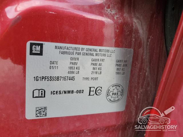 1G1PF5S93B7167445 2011 CHEVROLET CRUZE photo no. 12