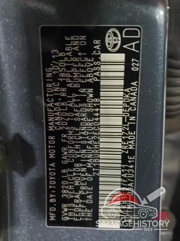 2T1BURHE2EC044418 2014 TOYOTA COROLLA photo no. 12