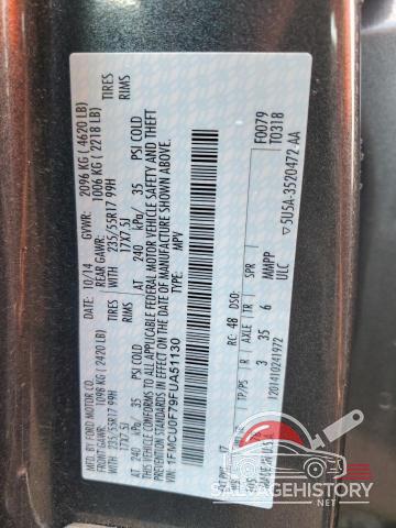 1FMCU0F79FUA51130 2015 FORD ESCAPE photo no. 13