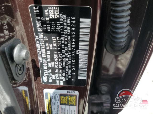 5XYKTDA76FG639246 2015 KIA SORENTO photo no. 13