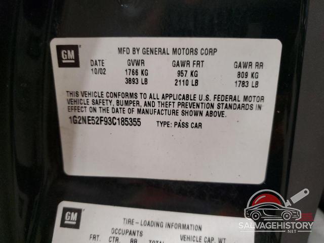 1G2NE52F93C185355 2003 PONTIAC GRANDAM photo no. 13