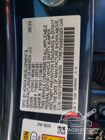 1HGCY2F66PA052090 2023 HONDA ACCORD photo no. 13