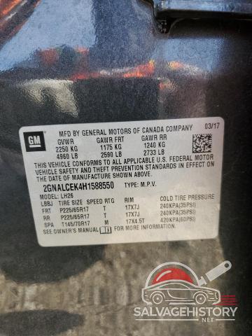 2GNALCEK4H1588550 2017 CHEVROLET EQUINOX photo no. 12