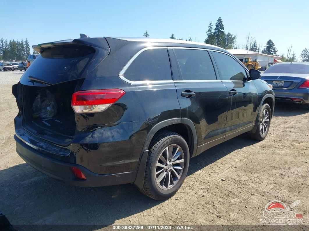 5TDJZRFH3KS590464 2019 TOYOTA HIGHLANDER photo no. 4