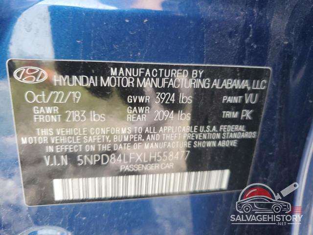 5NPD84LFXLH558477 2020 HYUNDAI ELANTRA photo no. 12