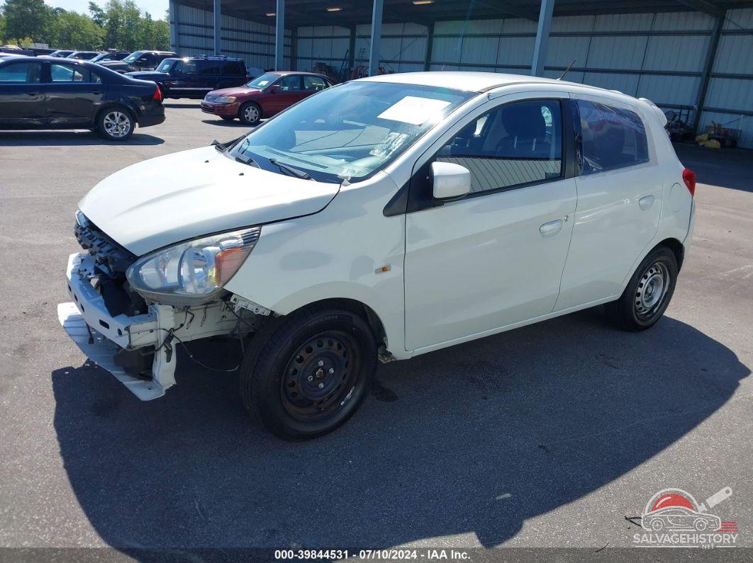 ML32A3HJ1KH004876 2019 MITSUBISHI MIRAGE photo no. 2