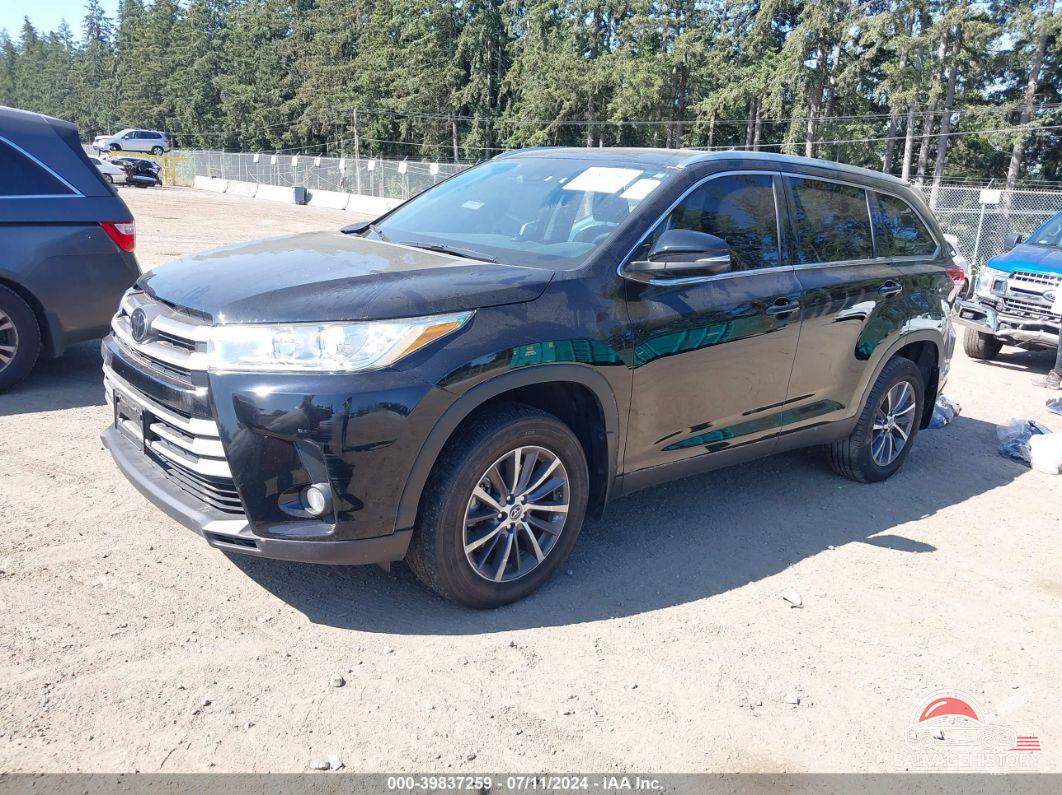 5TDJZRFH3KS590464 2019 TOYOTA HIGHLANDER photo no. 2