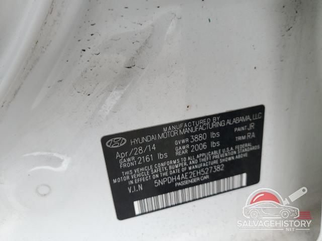 5NPDH4AE2EH527382 2014 HYUNDAI ELANTRA photo no. 12