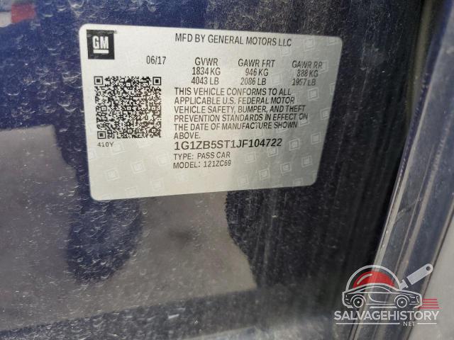 1G1ZB5ST1JF104722 2018 CHEVROLET MALIBU photo no. 12