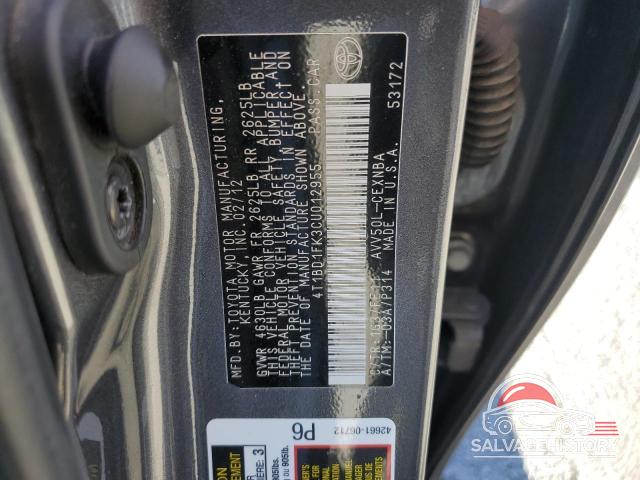 4T1BD1FK3CU012955 2012 TOYOTA CAMRY photo no. 12