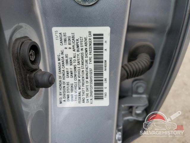 2HGFC2F55GH510237 2016 HONDA CIVIC photo no. 12