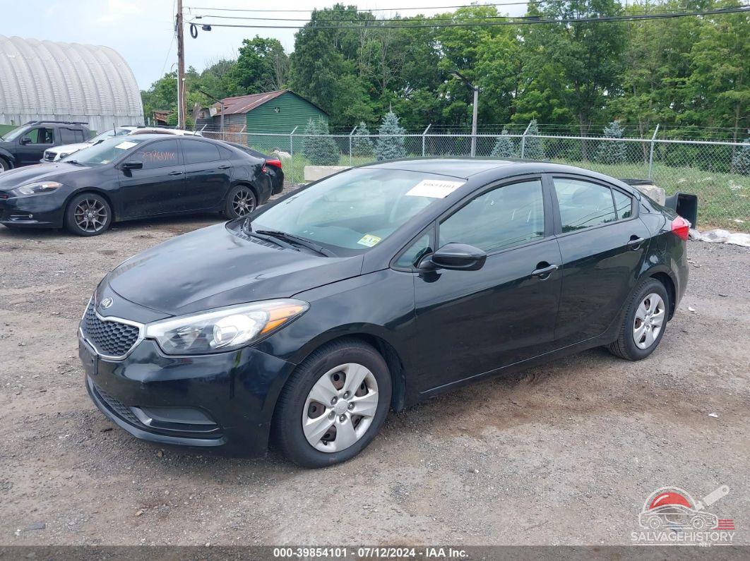 KNAFK4A63G5538071 2016 KIA FORTE photo no. 2