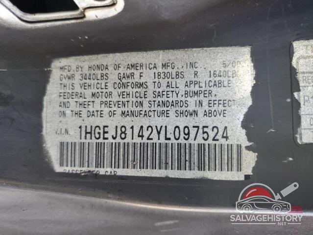 1HGEJ8142YL097524 2000 HONDA CIVIC photo no. 12