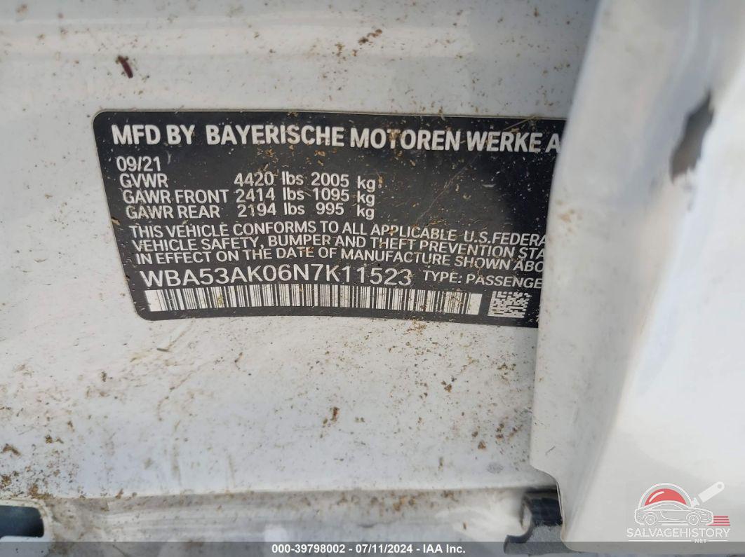 WBA53AK06N7K11523 2022 BMW 228 GRAN COUPE photo no. 9