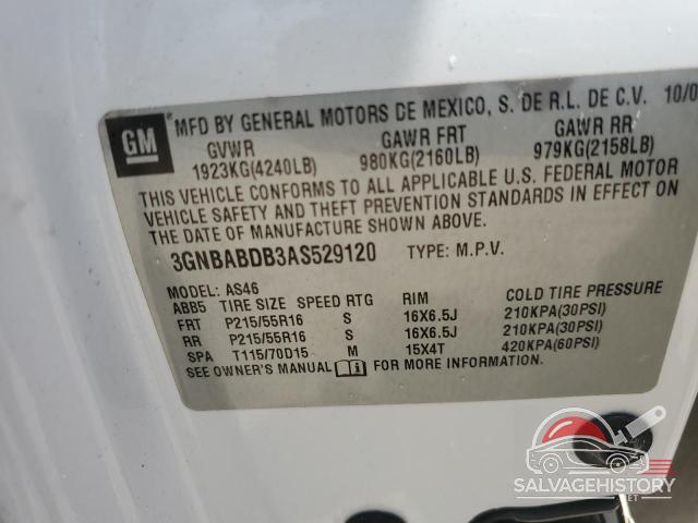 3GNBABDB3AS529120 2010 CHEVROLET HHR photo no. 12
