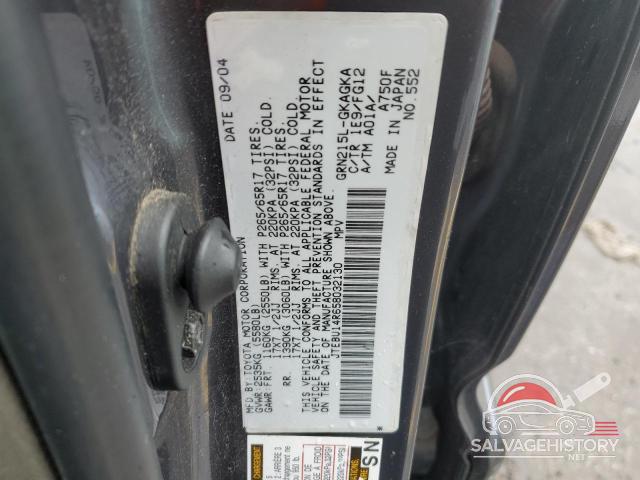 JTEBU14R658032130 2005 TOYOTA 4RUNNER photo no. 13