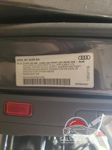 WAUEAAF43NN013349 2022 AUDI A4 photo no. 12