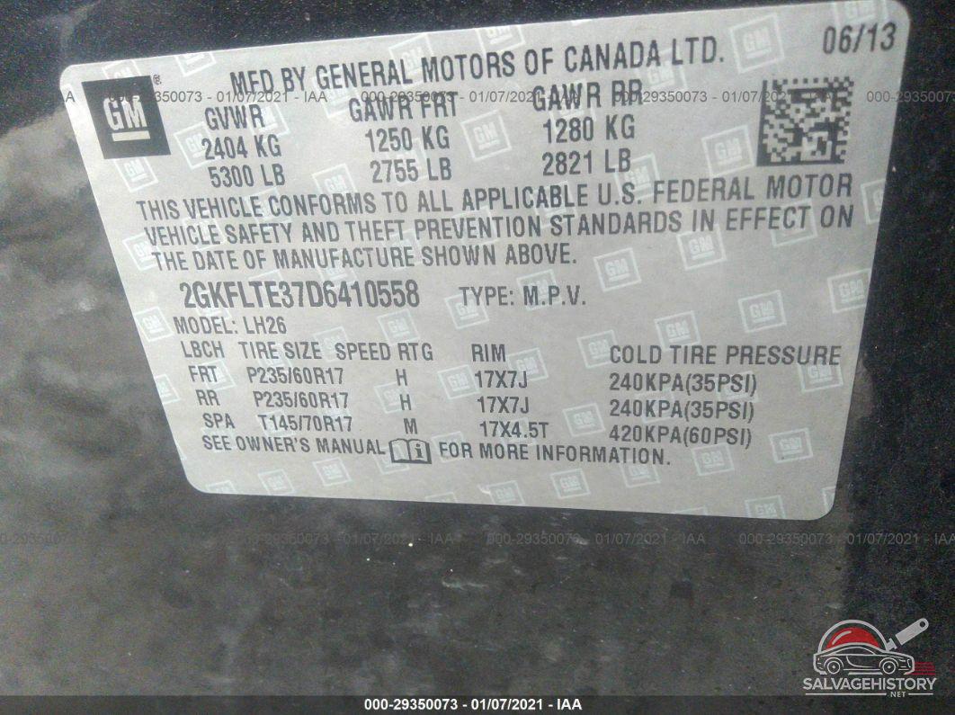 2GKFLTE37D6410558 2013 GMC TERRAIN photo no. 9