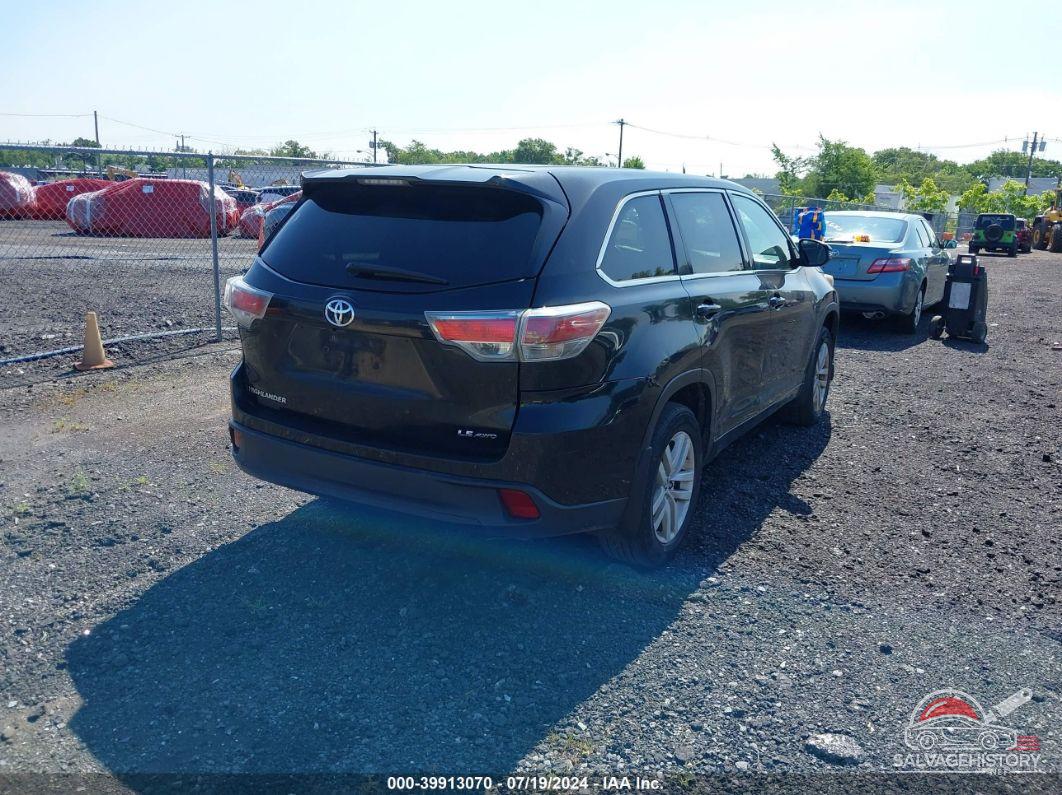 5TDBKRFH8FS194044 2015 TOYOTA HIGHLANDER photo no. 4