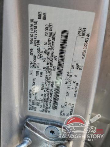 1FMCU0GX0EUE20891 2014 FORD ESCAPE photo no. 12