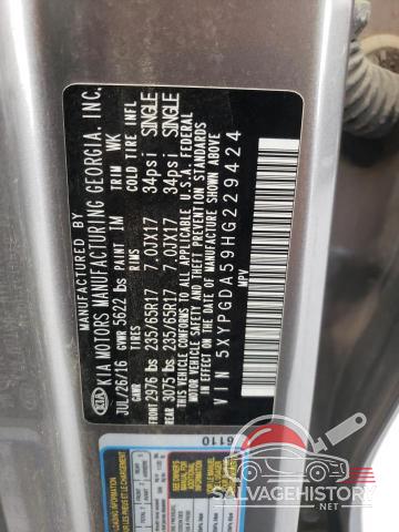 5XYPGDA59HG229424 2017 KIA SORENTO photo no. 13
