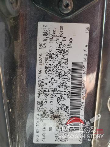5TFUU4EN5CX039325 2012 TOYOTA All Models photo no. 12