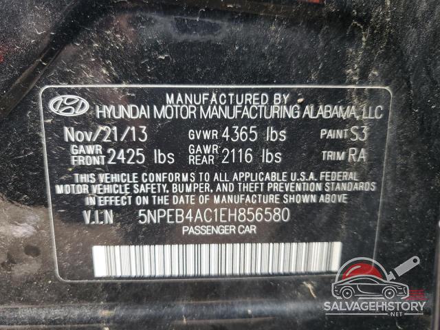 5NPEB4AC1EH856580 2014 HYUNDAI SONATA photo no. 12