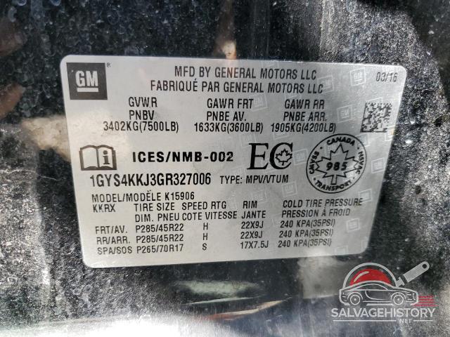 1GYS4KKJ3GR327006 2016 CADILLAC ESCALADE photo no. 13