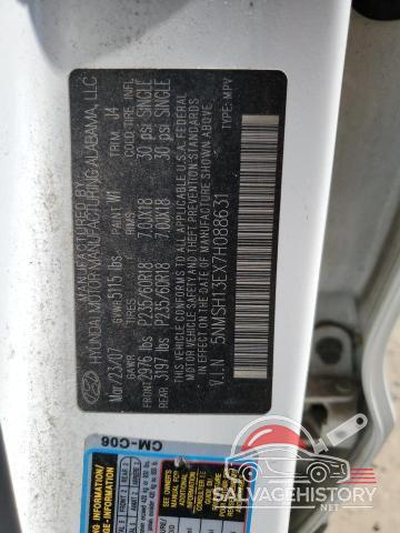 5NMSH13EX7H088631 2007 HYUNDAI SANTA FE photo no. 13