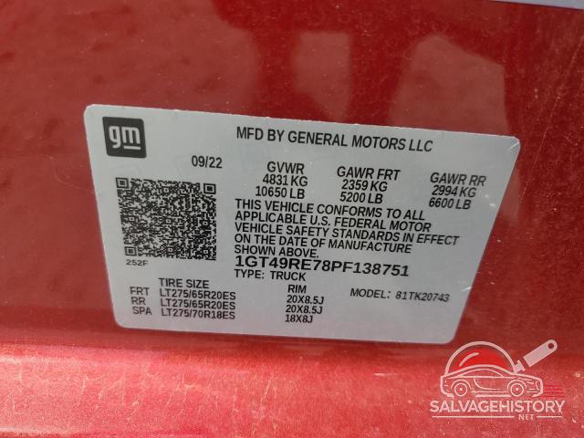1GT49RE78PF138751 2023 GMC SIERRA photo no. 12