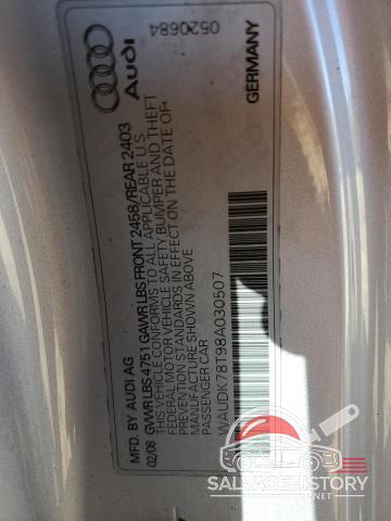 WAUDK78T98A030507 2008 AUDI A5 photo no. 12