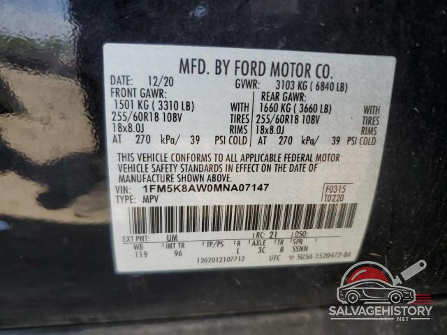 1FM5K8AW0MNA07147 2021 FORD EXPLORER photo no. 13