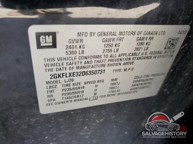 2GKFLXE32D6350731 2013 GMC TERRAIN photo no. 13