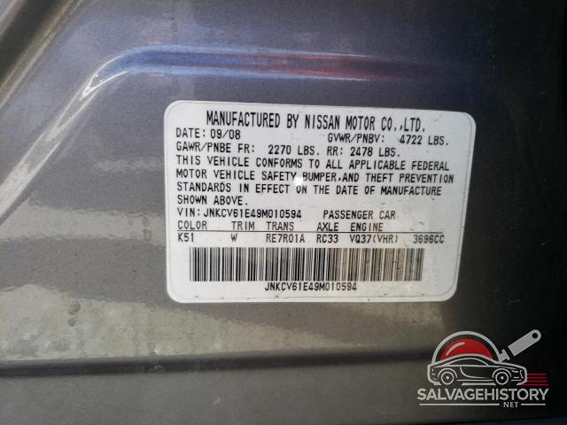 JNKCV61E49M010594 2009 INFINITI G37 photo no. 12