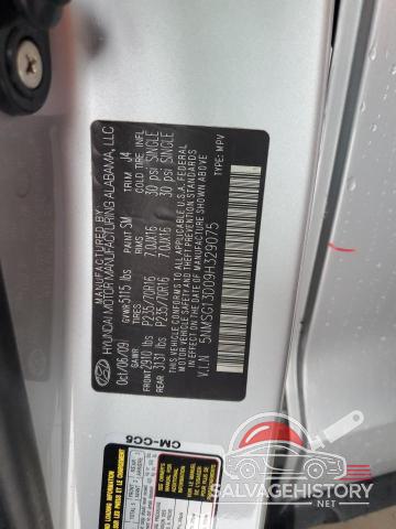 5NMSG13D09H329075 2009 HYUNDAI SANTA FE photo no. 14