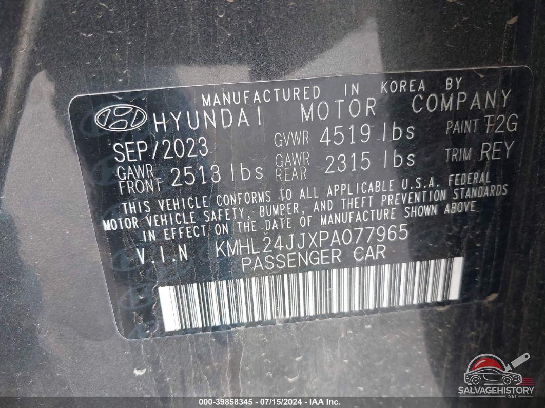 KMHL24JJXPA077965 2023 HYUNDAI SONATA photo no. 9