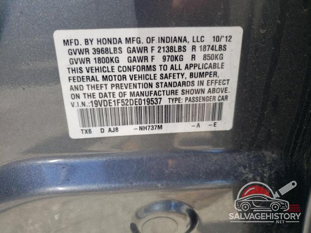 19VDE1F52DE019537 2013 ACURA ILX photo no. 12
