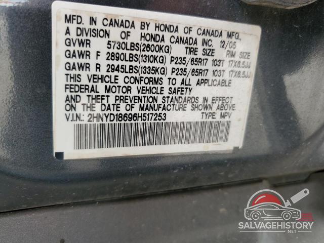 2HNYD18696H517253 2006 ACURA MDX photo no. 13